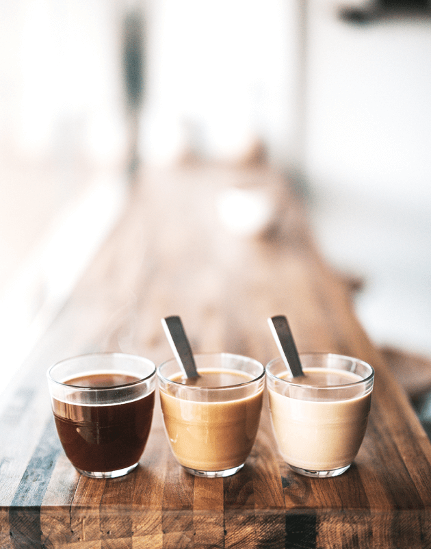 3種類のコーヒー